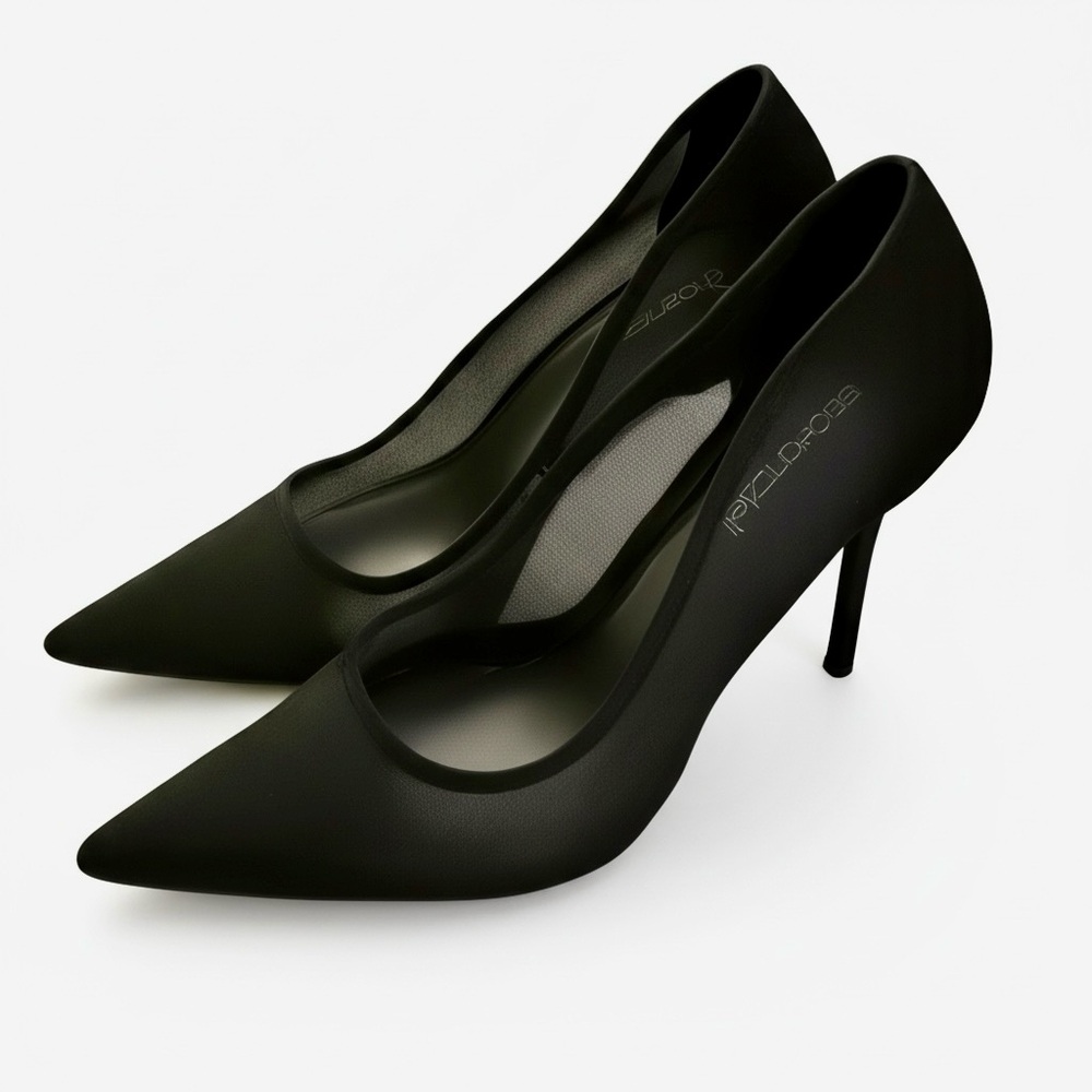NWT Shoe Dazzle (sold by JustFab) Naomi Classic Pump in Black Mesh/Black Sz. 8.5